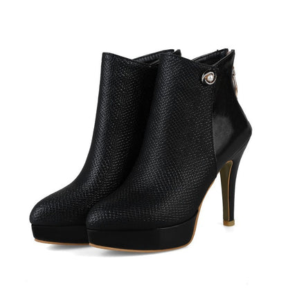 Short boots stiletto high heel oversize Martin boots