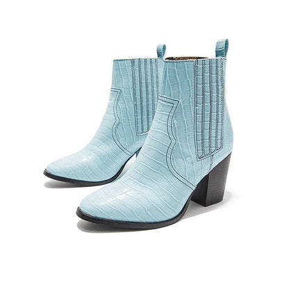 Juego de botas de piel para mujer, botas Martin