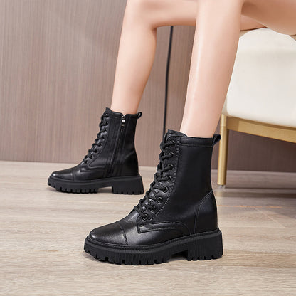 Botas Martin finas para mujer, estilo británico, botas cortas, botas individuales para primavera y otoño