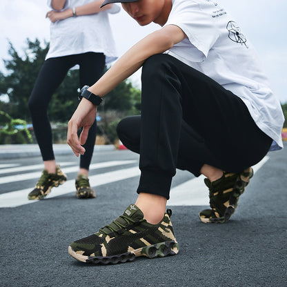 Chaussures de sport camouflage pour hommes et femmes, entraînement, travail, étudiants, militaire