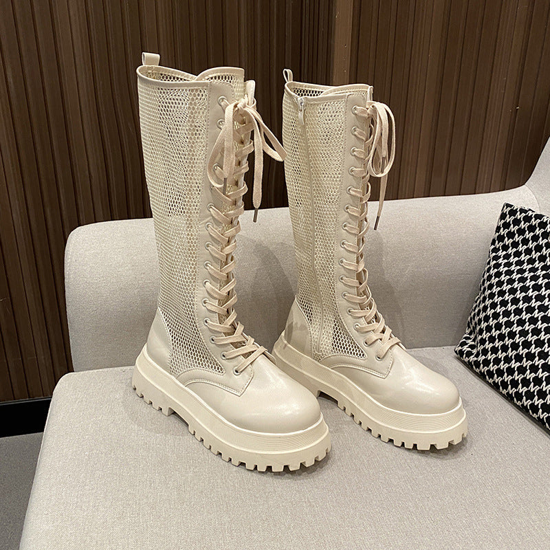 Bottes blanches pour enfants, bottes d'été fines de chevalier