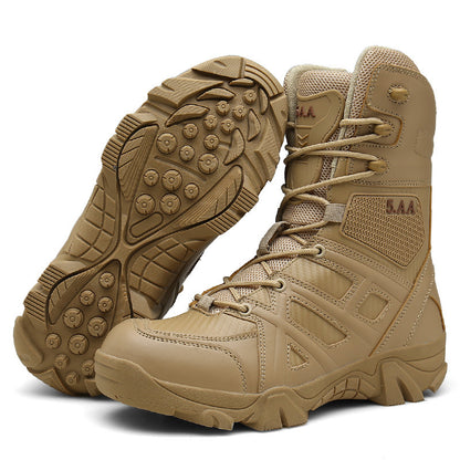 Botas de combate de entrenamiento de montañismo al aire libre de gran tamaño para hombre