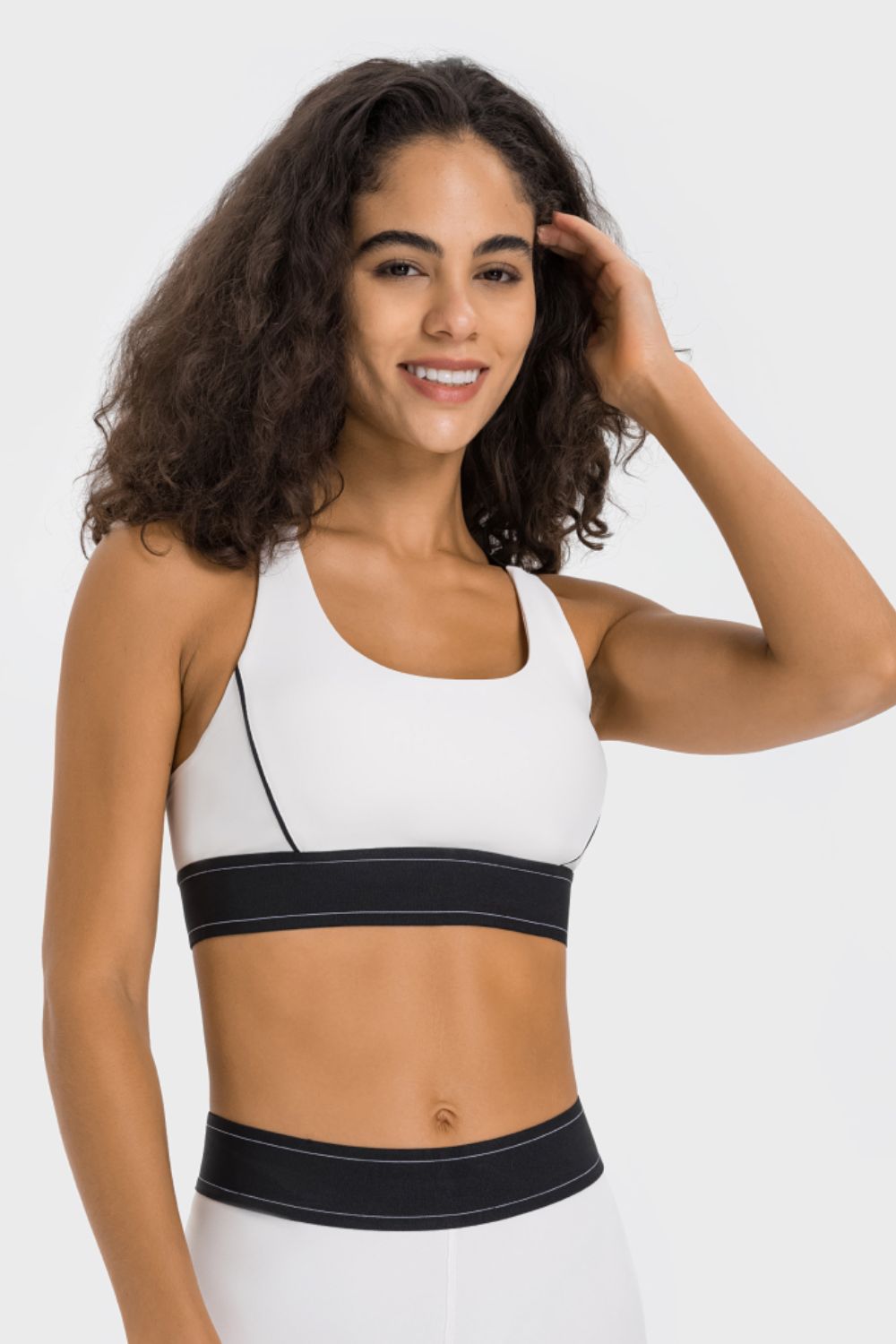 Soutien-gorge de sport contrasté