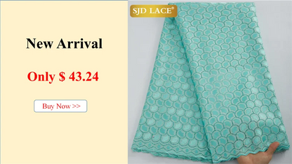 SJD LACE African Lace Fabric With Stones Nigerian French Mesh Lace Fabric 2021New Coming Style For Wedding Party Dress Sew A2322