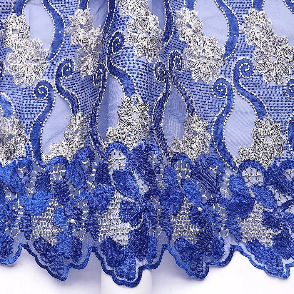 French African Laces 2024 Aso Ebi Lace Styles Nigerian Fabric Lace for Women Wedding Dress White Tulle Net Lace Fabrics