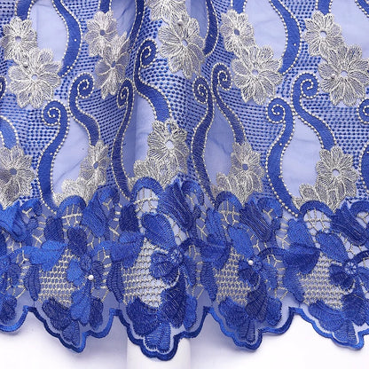 French African Laces 2024 Aso Ebi Lace Styles Nigerian Fabric Lace for Women Wedding Dress White Tulle Net Lace Fabrics