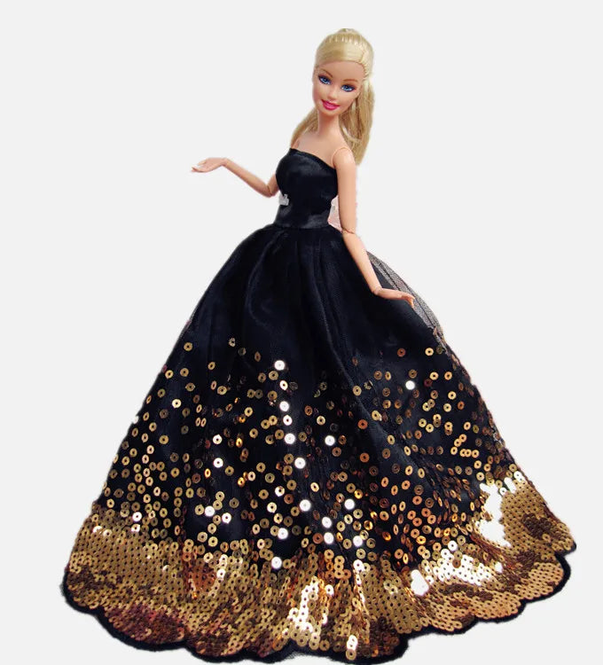 Vêtements faits main pour barbie robe pour barbie vêtements robe de soirée poupée pour barbie accessoires robes de mariée lot de vêtements poupées