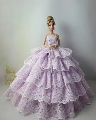 Vêtements faits main pour barbie robe pour barbie vêtements robe de soirée poupée pour barbie accessoires robes de mariée lot de vêtements poupées