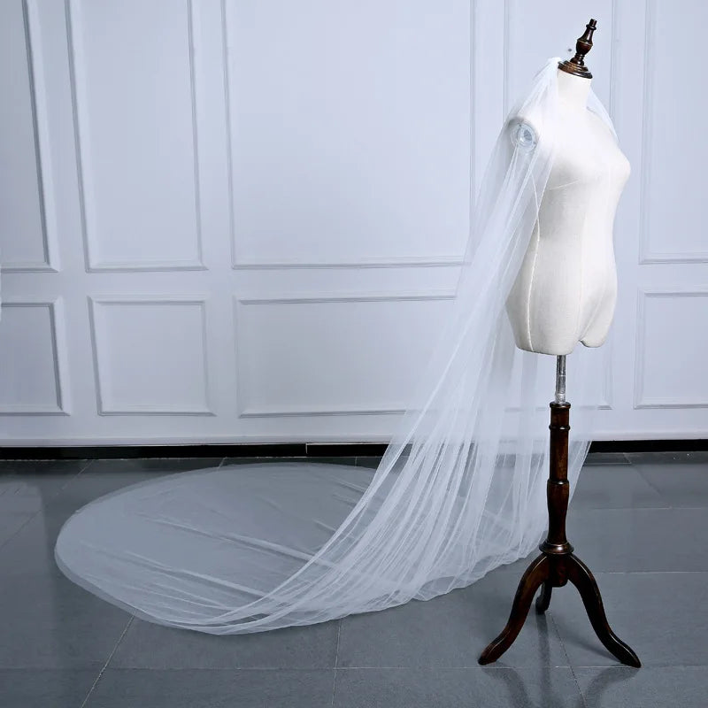 Voiles de mariage 3 mètres avec peigne long voile de mariée à deux couches 2021 accessoires de mariage bon marché