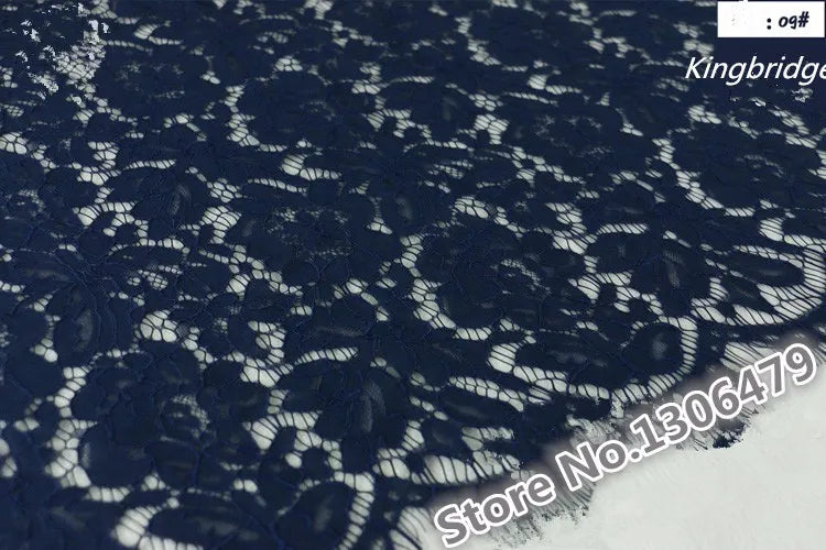 1.5*1.5meters Embroidery Eyelash Cotton Lace Fabric French Cord Lace Cloth African Guipure Lace For Party Wedding Dress  RS980