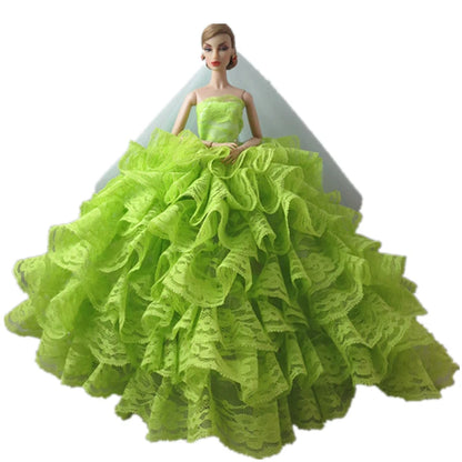 Vêtements faits main pour barbie robe pour barbie vêtements robe de soirée poupée pour barbie accessoires robes de mariée lot de vêtements poupées