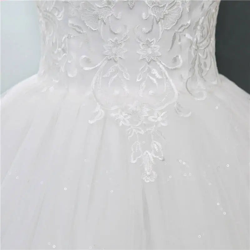 It's YiiYa Sexy Boat Neck Wedding Dresses Simple Off White Cheap Sleeveless Wedding Gown HS284