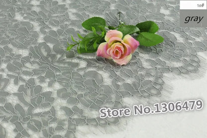 1.5*1.5meters Embroidery Eyelash Cotton Lace Fabric French Cord Lace Cloth African Guipure Lace For Party Wedding Dress  RS980