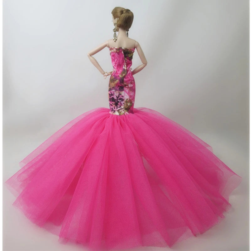 Vêtements faits main pour barbie robe pour barbie vêtements robe de soirée poupée pour barbie accessoires robes de mariée lot de vêtements poupées