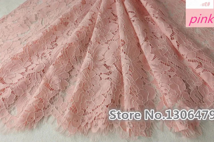 Tissu en dentelle de coton brodée de 1,5 x 1,5 mètre, cordon français, dentelle guipure africaine pour robe de mariée et de fête RS980