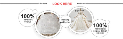 Luxury Wedding Dresses Lace Ball Gown Halter High Quality Dress GT003 Embroidery Robe De Mariage 2023 nouveauté