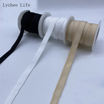 Lychee Life 5Yards Boning Corset Cover Tunnel Tape for Bra Underwear Ribbon Lace Wedding Dress Diy Sewing Accessories