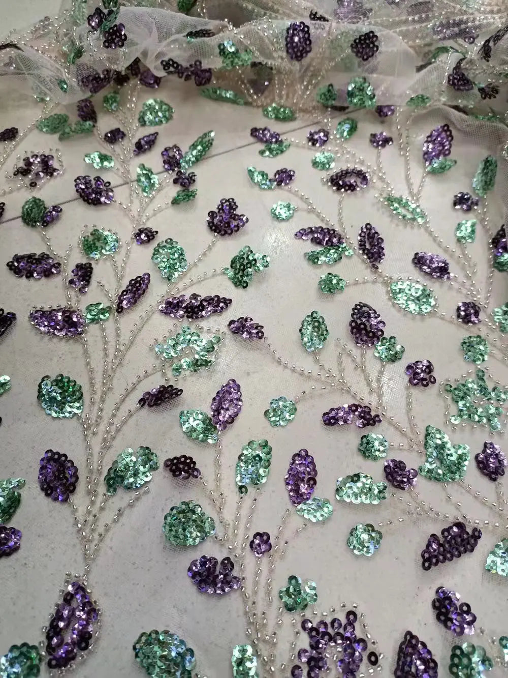 Offre spéciale tissu perlé tissu africain nigérian paillettes brodées tulle français filet dentelle pour robes de soirée robe de mariée