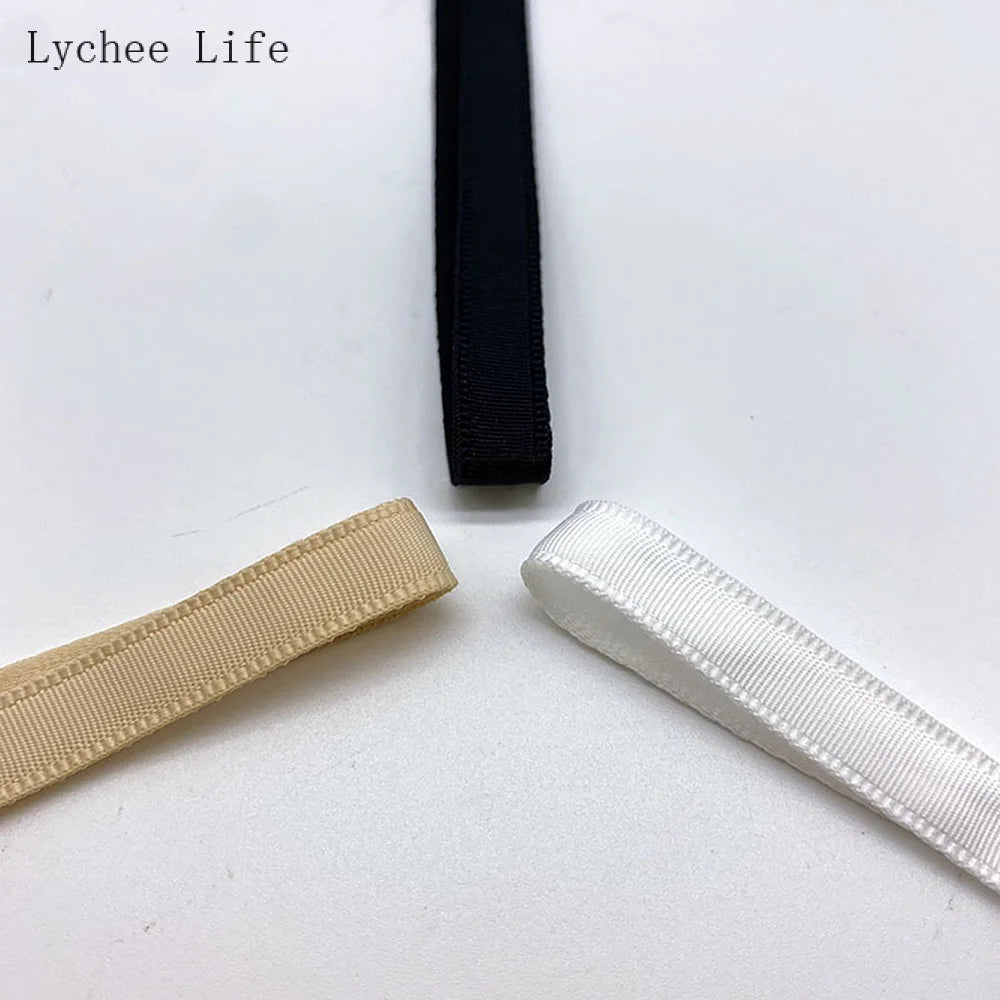 Lychee Life 5Yards Boning Corset Cover Tunnel Tape for Bra Underwear Ribbon Lace Wedding Dress Diy Sewing Accessories