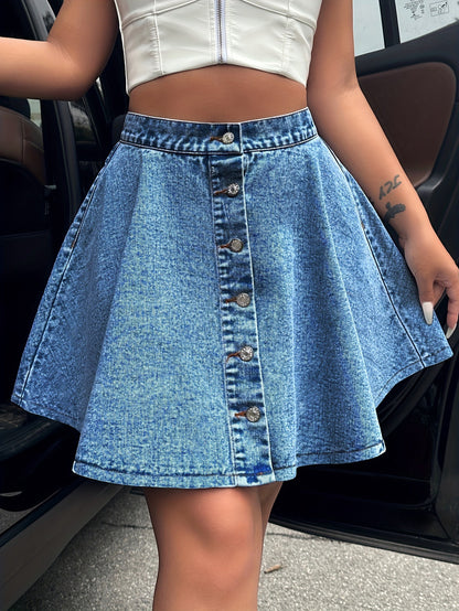 Ropa de mujer Tendencia casual Cintura alta Suelta Adelgazante Denim Medio