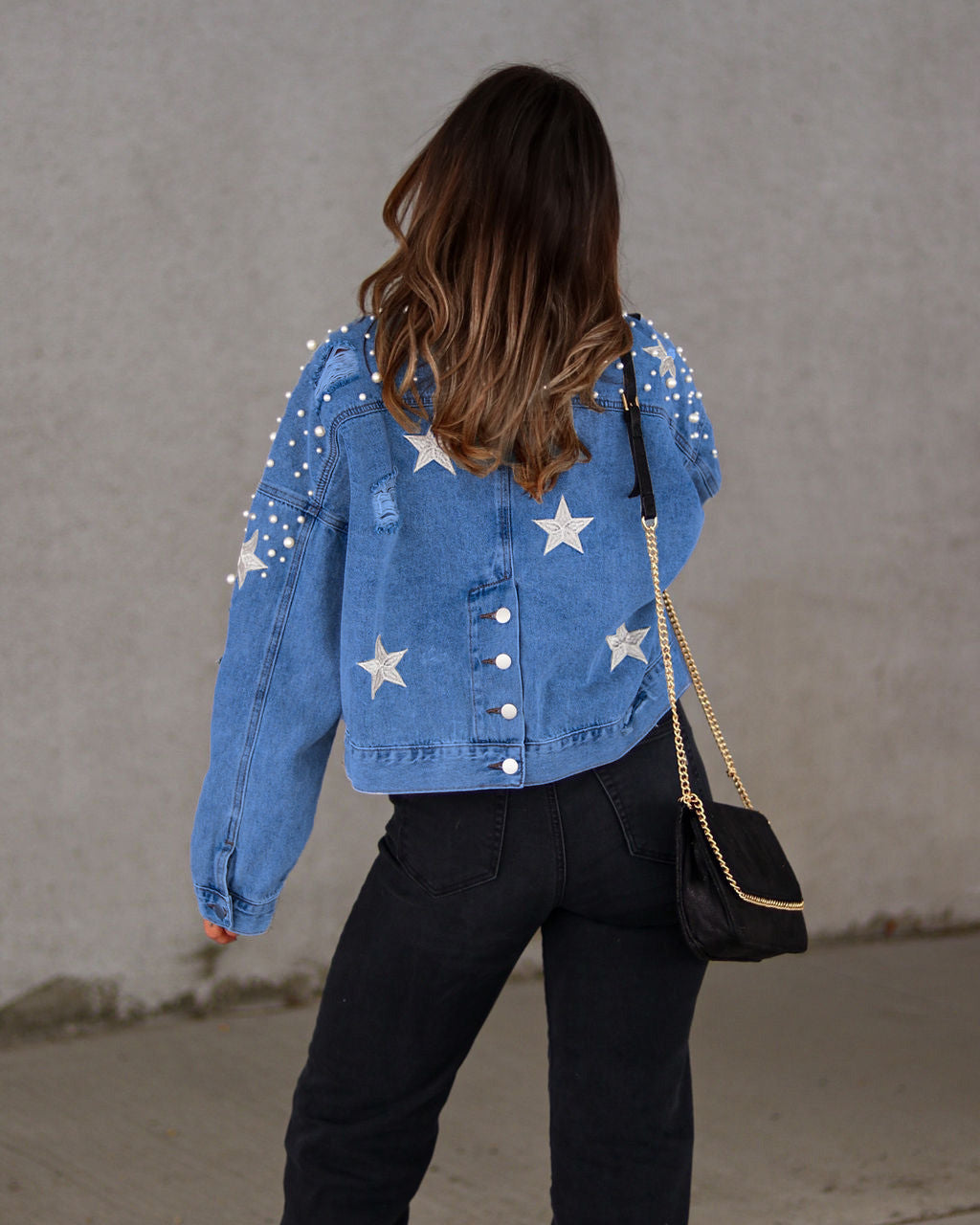 Heavy Industry Beads Women's Loose Denim Jacket