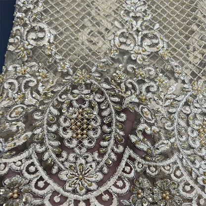 Tissu africain nigérian en dentelle de haute qualité avec paillettes, tulle, couture, guipure, broderie, robes, perles, pierre, 5 mètres, 2024