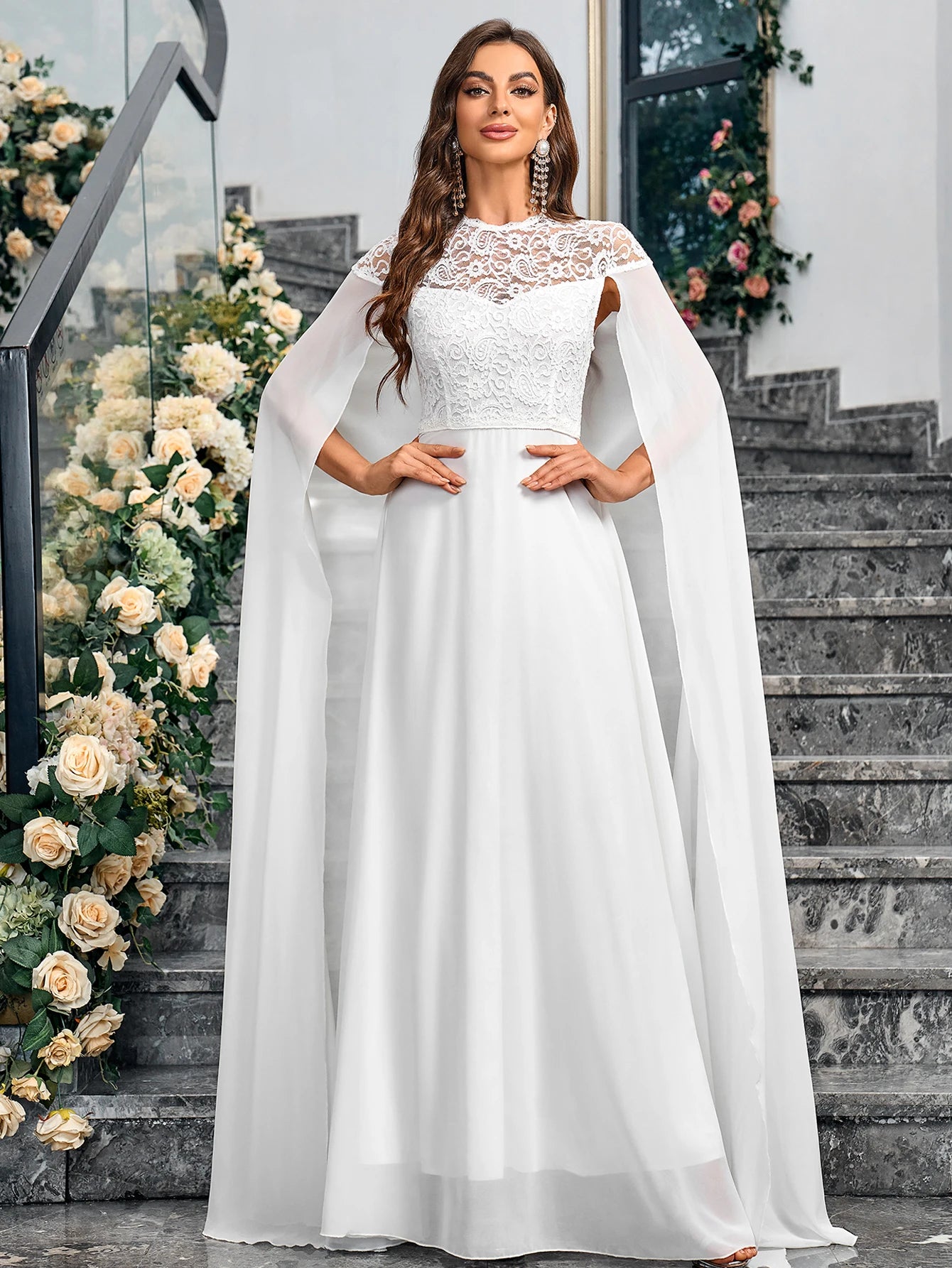 Robe de soirée de mariage sirène lilas élégante arabe pour femmes, manches châle, robe de mariée de luxe perlée de Dubaï 2024