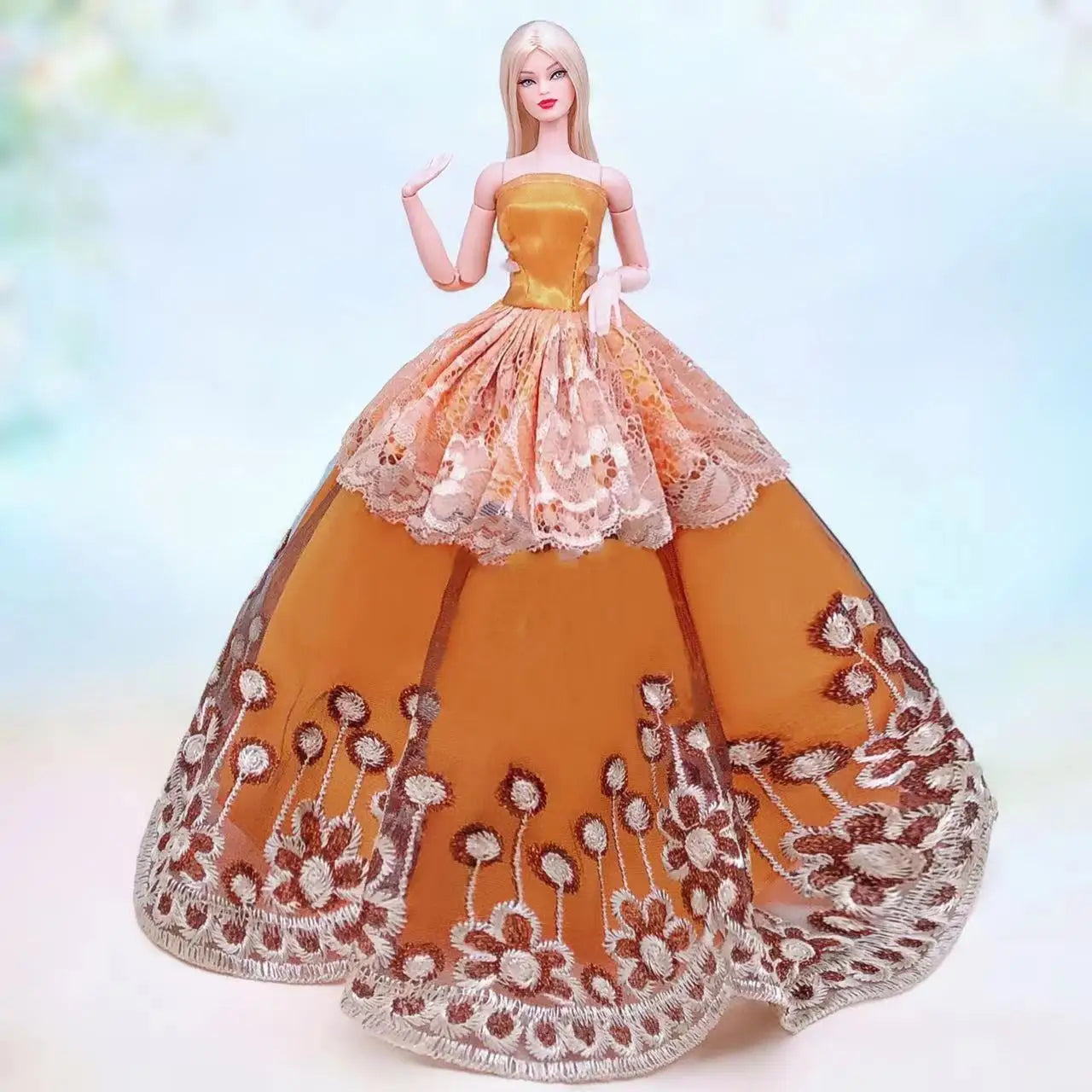 Véritable étui pour vêtements poupée barbie robe princesse robes de mariée robe de soirée pour poupée barbie accessoires tenues Vêtements