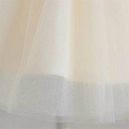 Robes de demoiselle d'honneur pour mariage, enfants, dentelle, dos nu, tulle, tutu, princesse, bal de fin d'année, vêtements de fête, bébé, 1er anniversaire, baptême, robe blanche