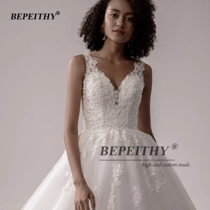 BEPEITHY Elegant Modern Wedding Dresses For Women V Neck Sleeveless Bridal Gowns High-end Custom-made Princess Wedding Dress