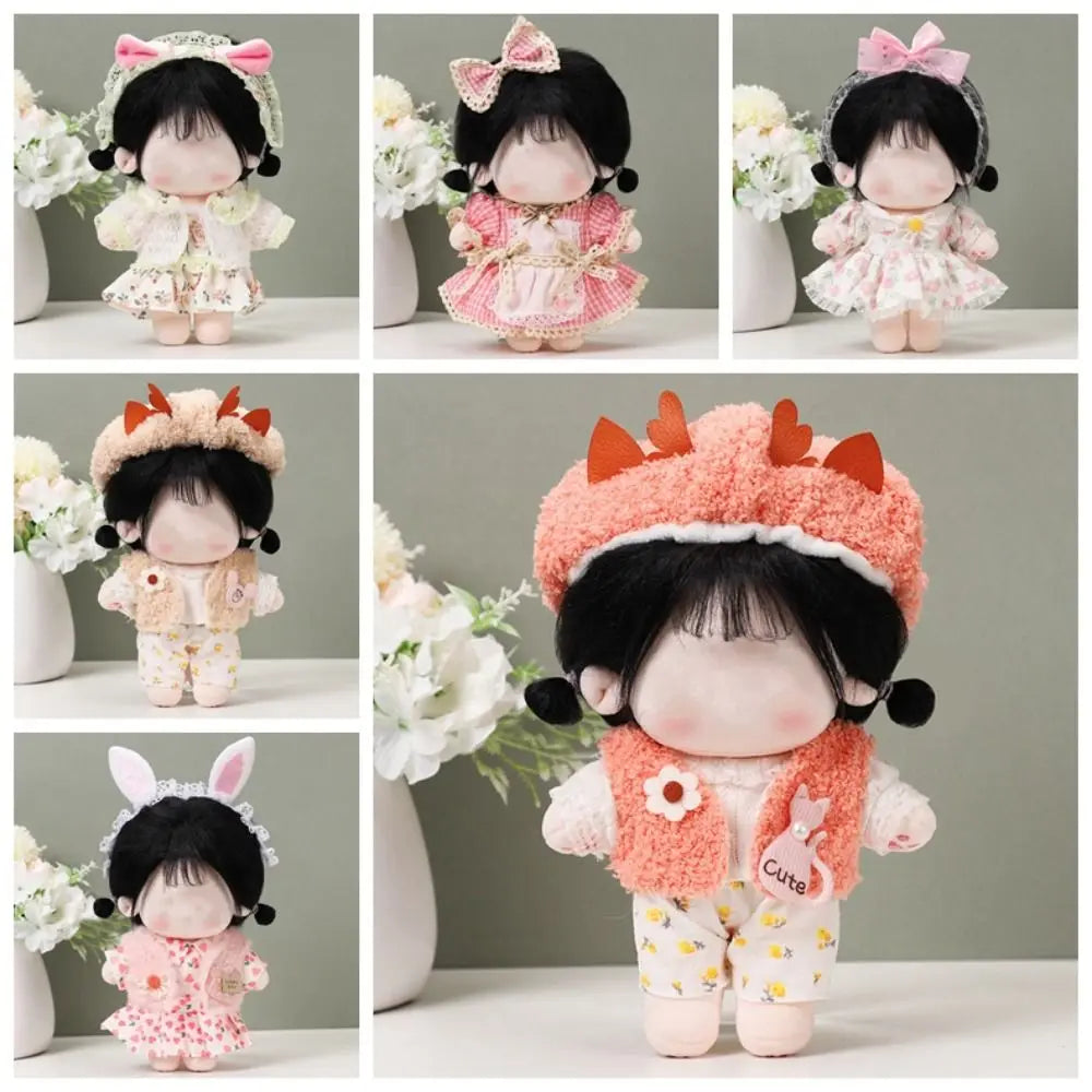 Cute Dress Clothes Jk Uniform for 20cm Cotton Doll Wedding Dress Lolita Dress Up Clothing Skirt Headwear Girl Doll Accessories