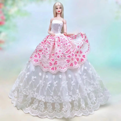 Genuine case for clothes doll barbie dress princess wedding dresses evening dress for barbie doll accessories outfits  Clothing