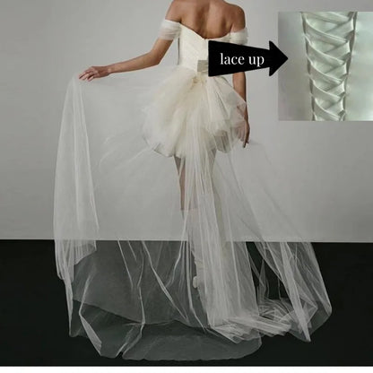 Newest Short Wedding Dresses Classic Elegant Boat Neck Simple Bridal Dress Backless Sexy Vestidos De Novia Custom Size