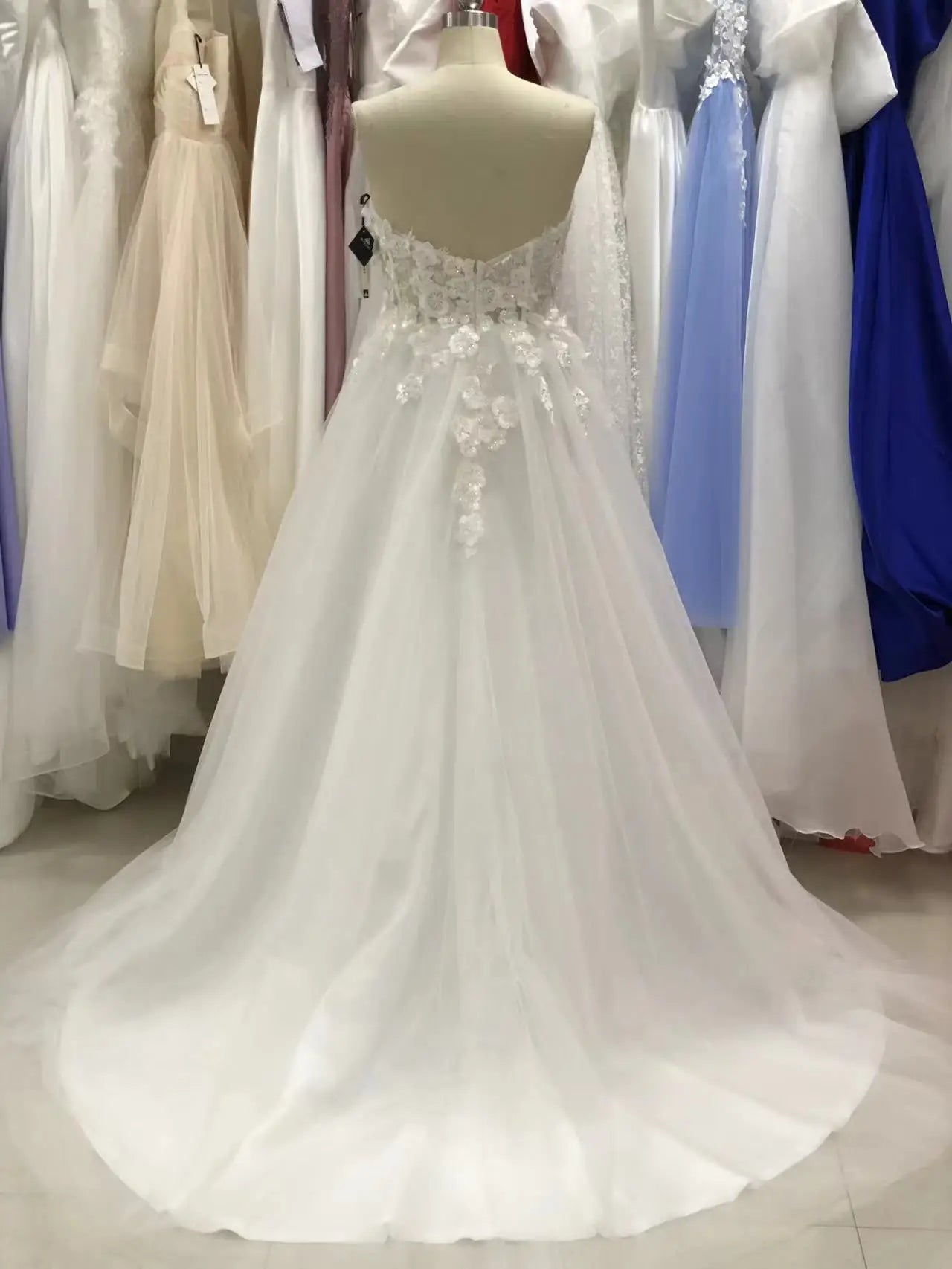 Vestido de novia bohemio BEPEITHY con hombros descubiertos, vestidos de novia de manga larga con encaje, vestido de novia sexy para playa 2023, vestido de novia