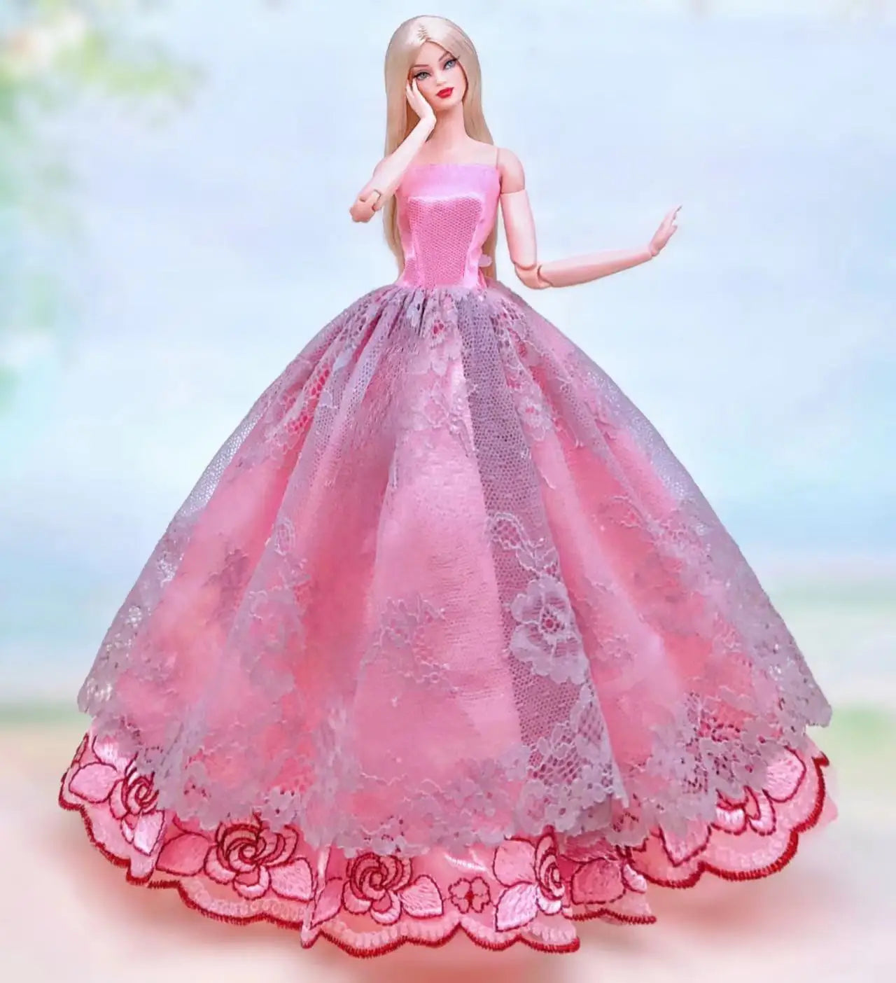 Véritable étui pour vêtements poupée barbie robe princesse robes de mariée robe de soirée pour poupée barbie accessoires tenues Vêtements