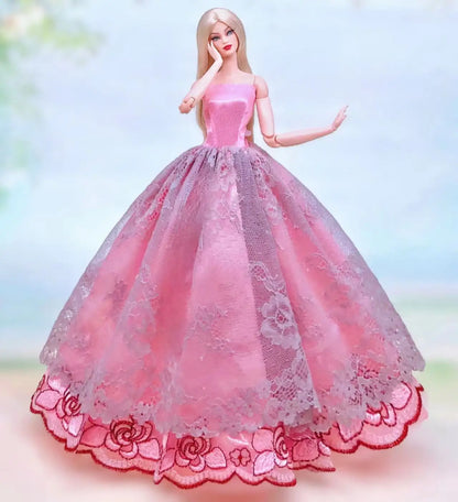 Genuine case for clothes doll barbie dress princess wedding dresses evening dress for barbie doll accessories outfits  Clothing