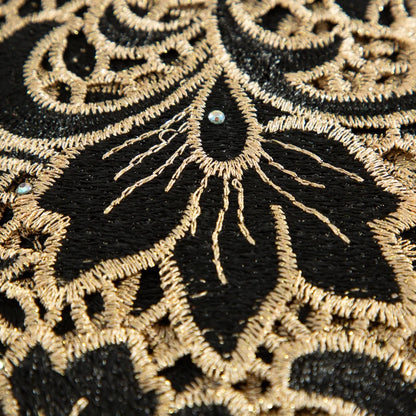 2024 High Quality Nigerian Water Soluble Lace Fabric with Stones African Guipure Lace for Women Wedding Christmas Dresses TY3706