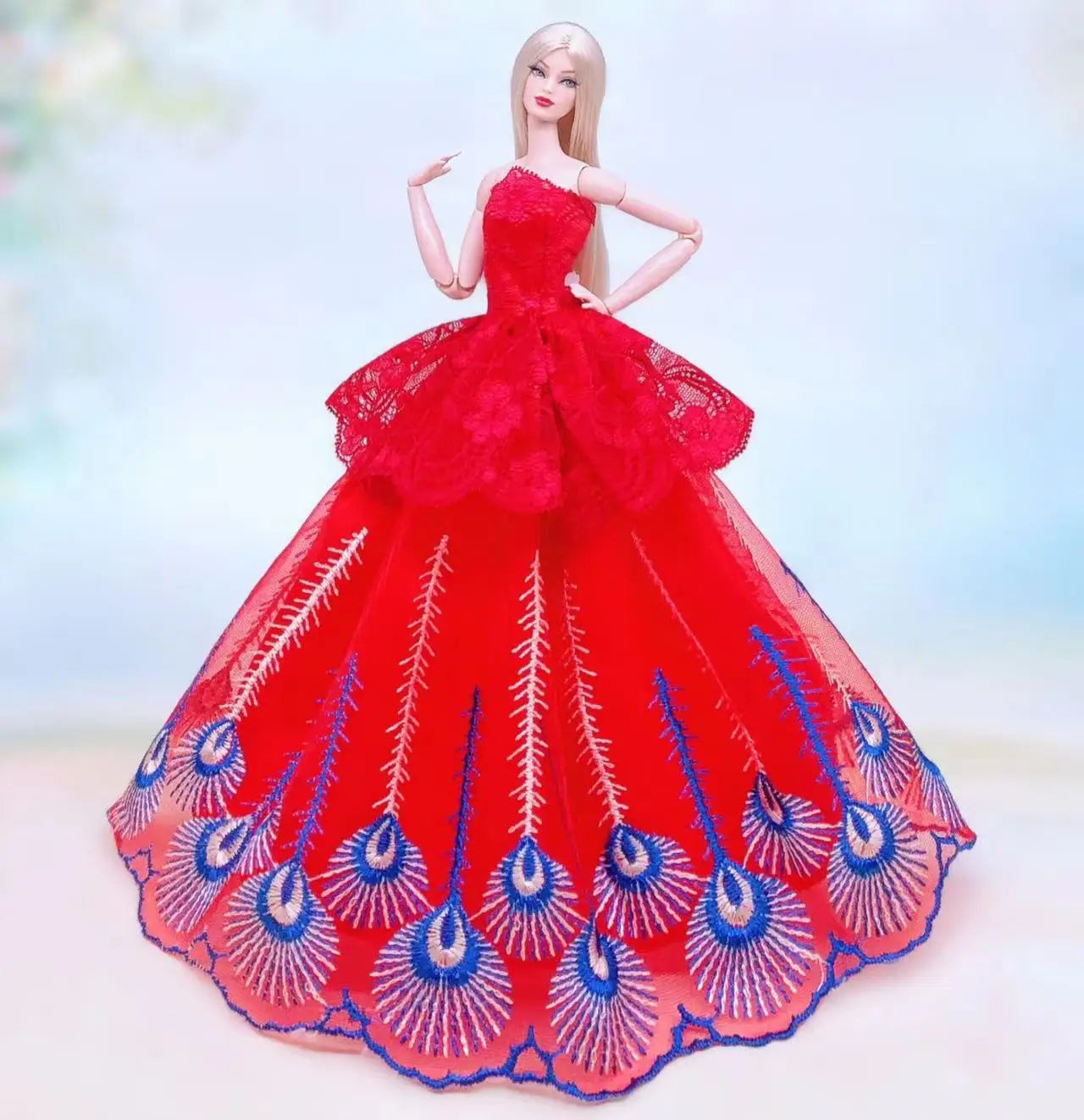 Véritable étui pour vêtements poupée barbie robe princesse robes de mariée robe de soirée pour poupée barbie accessoires tenues Vêtements