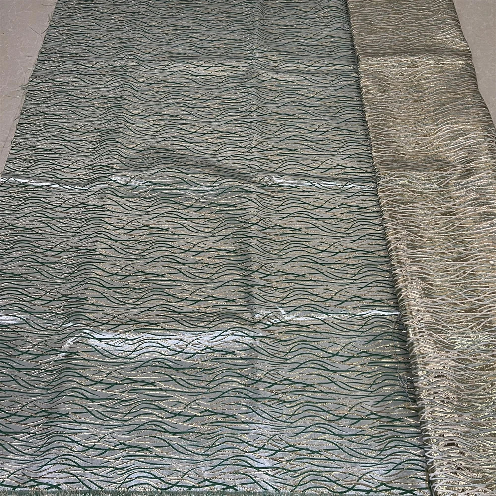 Tissu africain en tulle et dentelle nigérian, robe en organza jacquard, broderie guipure, bal de fin d'année, haute qualité, dernier cri, 5 mètres, ZJ031