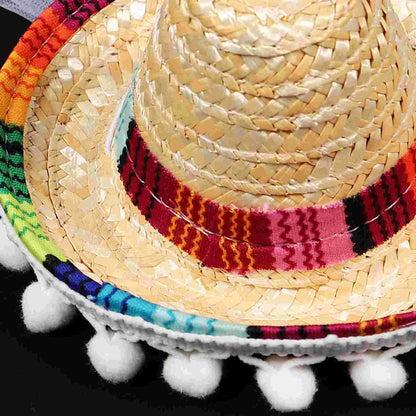 Sombrero de paja Bola de pelo Velo Vestidos de novia para despedida de soltera Velos largos Novias Mini nupcial Tela Señorita