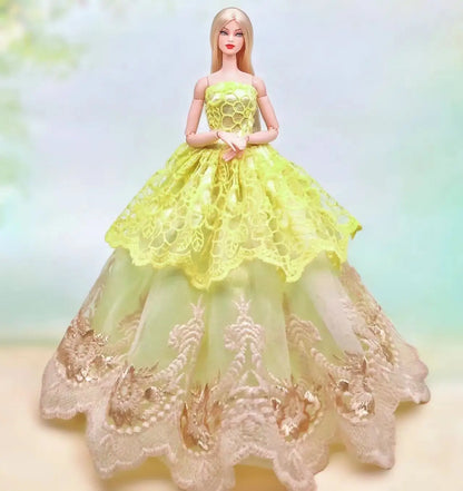 Véritable étui pour vêtements poupée barbie robe princesse robes de mariée robe de soirée pour poupée barbie accessoires tenues Vêtements