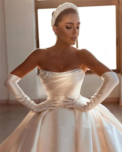 2023 Gorgeous Women's Wedding Dresses For Women Dubai Arabic Off Shoulder Princess Custom Made Bridal Gowns Ball Robe De Mariée