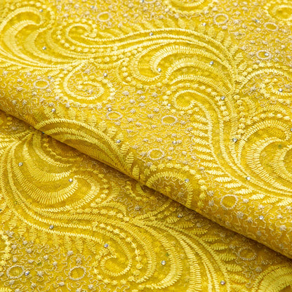 Tissu en dentelle africaine SJD LACE avec cristal 2024 Tissu en dentelle à mailles françaises de haute qualité pour coudre des robes de soirée de mariage pour femmes A3489