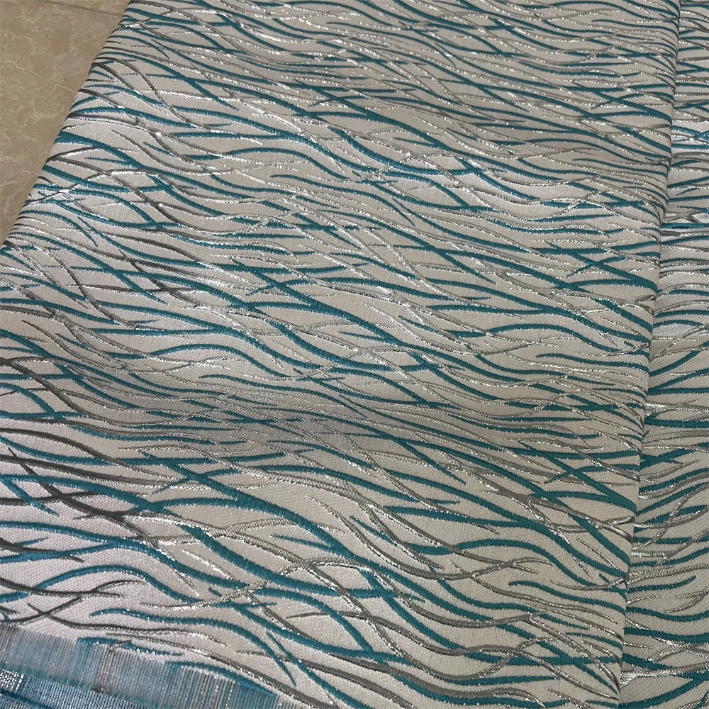 Tissu africain en tulle et dentelle nigérian, robe en organza jacquard, broderie guipure, bal de fin d'année, haute qualité, dernier cri, 5 mètres, ZJ031