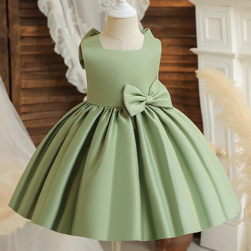 Robes de demoiselle d'honneur pour mariage, enfants, dentelle, dos nu, tulle, tutu, princesse, bal de fin d'année, vêtements de fête, bébé, 1er anniversaire, baptême, robe blanche