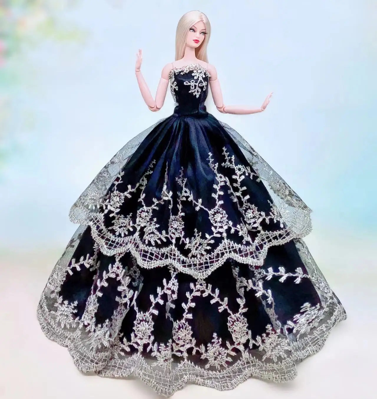 Véritable étui pour vêtements poupée barbie robe princesse robes de mariée robe de soirée pour poupée barbie accessoires tenues Vêtements