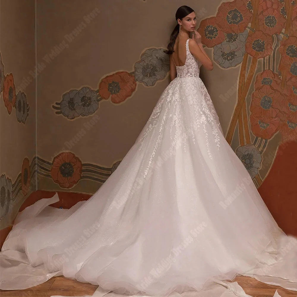 Vestidos de novia de tul transparente para mujer, últimos estilos, vestidos de fiesta sin espalda, nuevos y elegantes, vestidos de novia de princesa con largo de trapeador