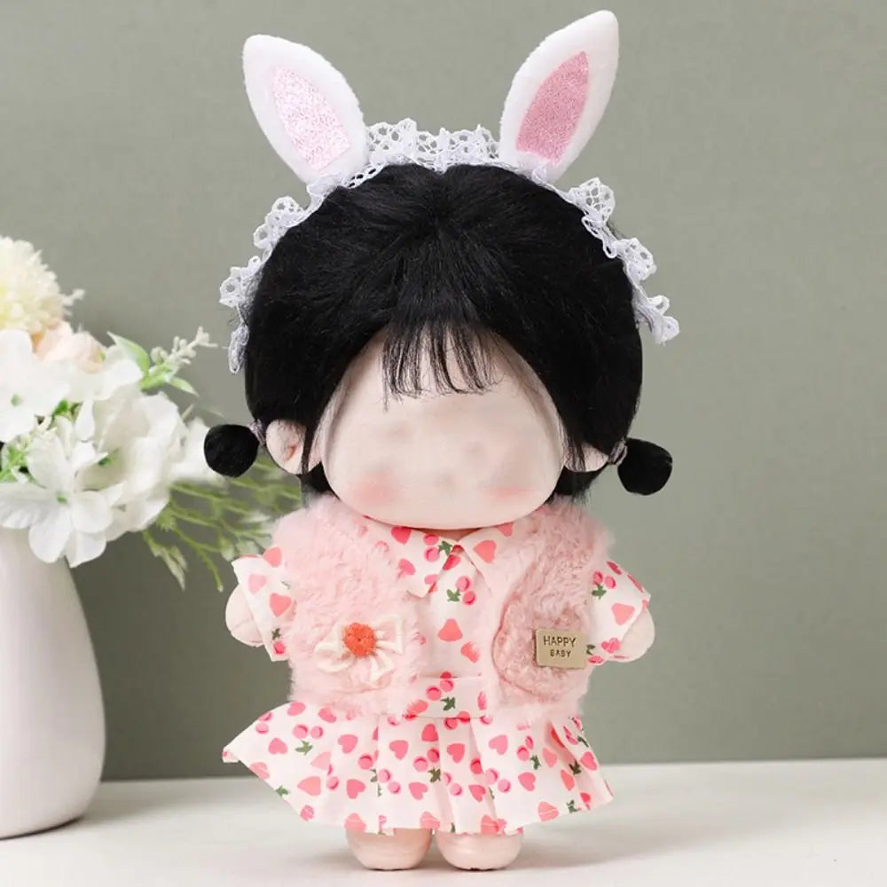 Cute Dress Clothes Jk Uniform for 20cm Cotton Doll Wedding Dress Lolita Dress Up Clothing Skirt Headwear Girl Doll Accessories