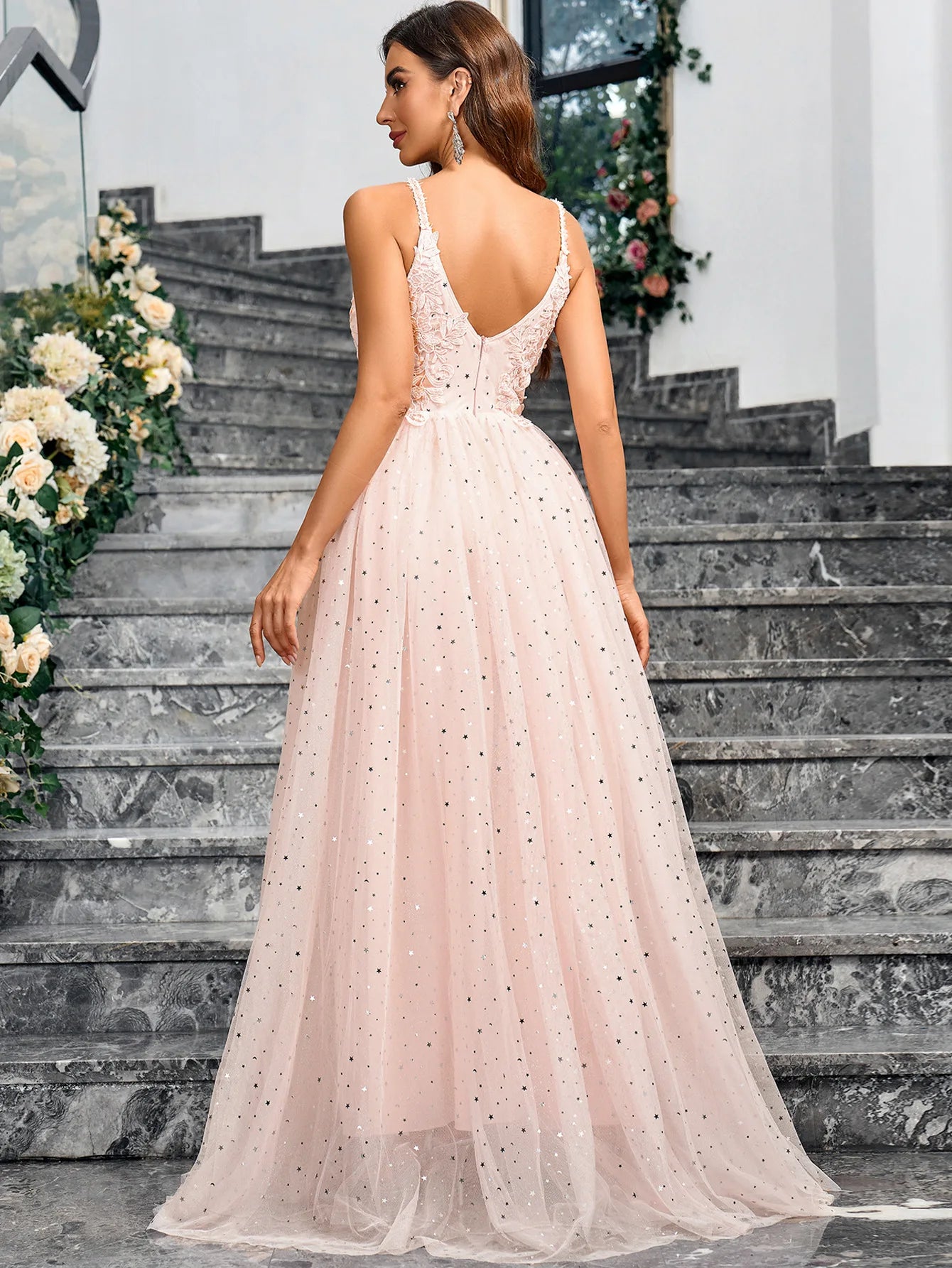 Robe d'été sexy à paillettes pour femmes, dos nu, longue, élégante, vintage, robe de mariée, de luxe, de club, de fête d'anniversaire, 2024