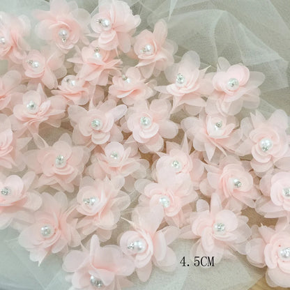 5 piezas de apliques de parche de encaje de flores para vestido de novia, accesorios de broche de horquilla, parches de encaje